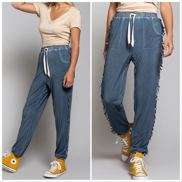 POL On the Fringe Mineral wash Joggers - Picture 3 of 11